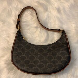 Celine Ava Bag, Brown Triomphe Canvas